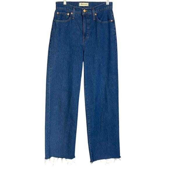Madewell The Perfect Vintage Wide Leg Raw Hem Jeans Women's 26 - Picture 3 of 9